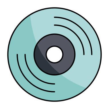 Vektör Biçiminde Minimalist Retro CD Disk Tasarımı