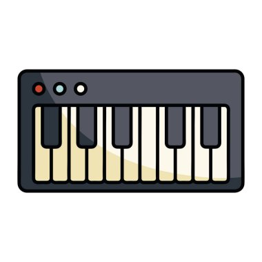 Soyut Müzikal Kavramlı Minimalist Piyano Anahtarları Sanatı