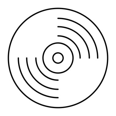 Retro Müzik Kayıtlarının Minimalist Vektör Tasarımı