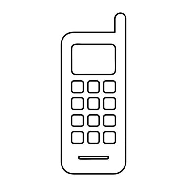 Bir telefon cihazının minimalist vektör çizimi