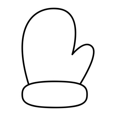 Soğuk kış sezonu için Minimalist Vektör Eldivenleri