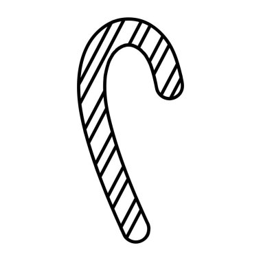 Minimalist Kırmızı ve Beyaz Tatil Şeker Çubuğu Simgesi