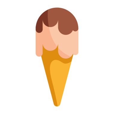 Minimalist Renkli Dondurma Konisi Çizimi