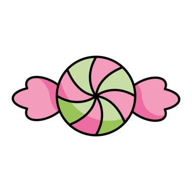 Modern Düz Sanat Tasarımında Minimalist Naneli Şeker