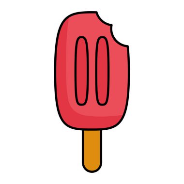 En Küçük Donmuş Tatlı Simgesi Parlak Düz Vektör Biçiminde