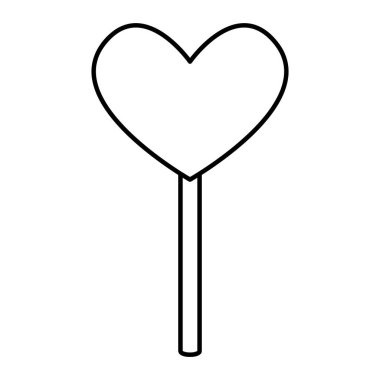 Bir Tatlı Lolipop Simgesinin Minimalist Şeker Tasarımı