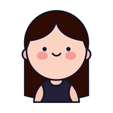 Düz stil ile Şirin Kadın Karakteri Çizimi