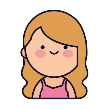 Düz stil ile Şirin Kadın Karakteri Çizimi