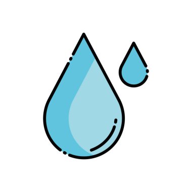 Su Damlacıklarının İllüstrasyonu Vektör İllüstrasyonu