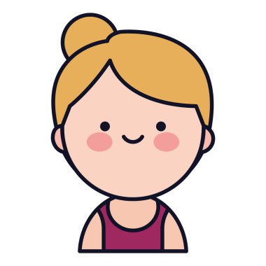 Düz stil ile Şirin Kadın Karakteri Çizimi