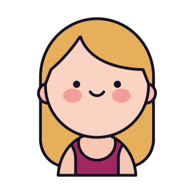 Düz stil ile Şirin Kadın Karakteri Çizimi