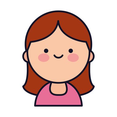 Düz stil ile Şirin Kadın Karakteri Çizimi