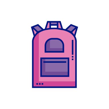 Sınıf ve Çalışma Teması İçin Okul Sırt Çantası İllüstrasyonu