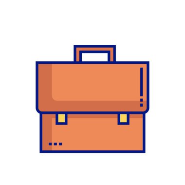 Akademik Kullanım İçin Öğrenci Okul Çantasının Asgari Vektör İllüstrasyonu