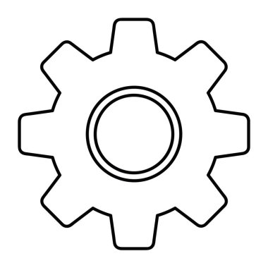 Endüstriyel Tasarım Projeleri için Mekanik Gear Simgesi