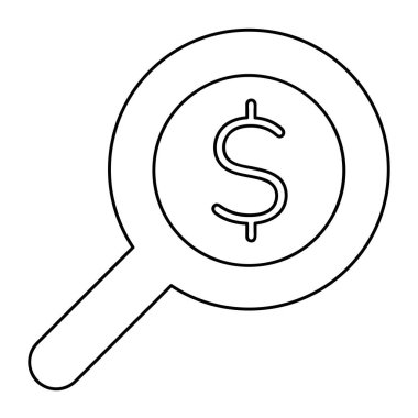 Bir Minimal Düz Büyüteç Tasarımı Vektör ResmiComment