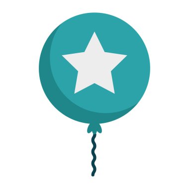 Bağımsızlık Günü Olayları İçin Renkli Vatansever Balon Simgesi