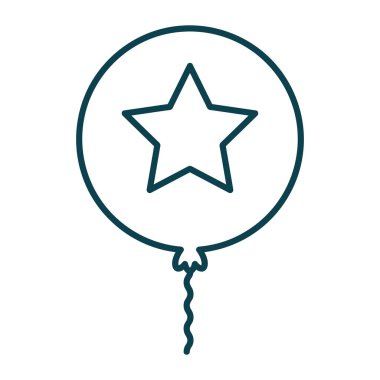 Bağımsızlık Günü Olayları İçin Renkli Vatansever Balon Simgesi