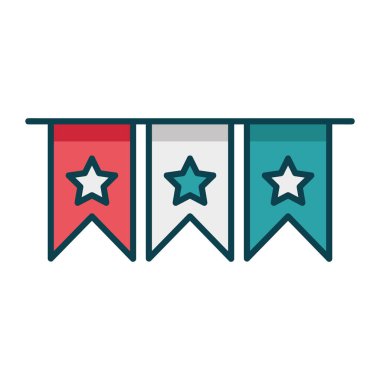 4 Temmuz Amerikan Parçası için Modern Vektör Elementleri