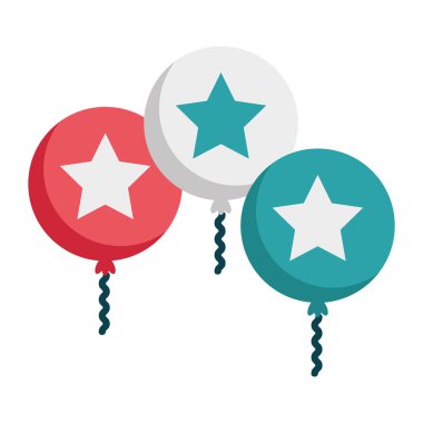 Bağımsızlık Günü Olayları İçin Renkli Vatansever Balon Simgesi