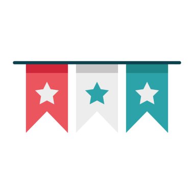 4 Temmuz Amerikan Parçası için Modern Vektör Elementleri