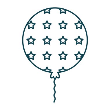 Bağımsızlık Günü Olayları İçin Renkli Vatansever Balon Simgesi