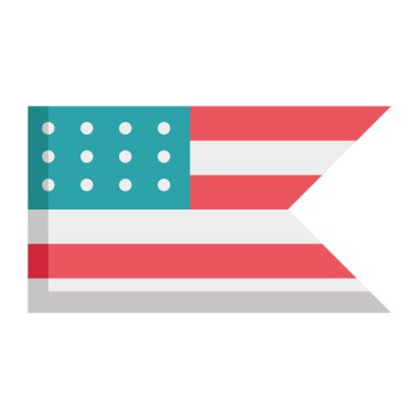 Minimalist Vatansever ABD Grafikler Bayrağı İllüstrasyonu