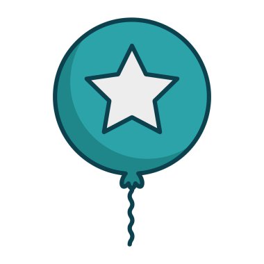 Bağımsızlık Günü Olayları İçin Renkli Vatansever Balon Simgesi