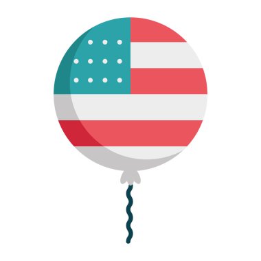 Bağımsızlık Günü Olayları İçin Renkli Vatansever Balon Simgesi