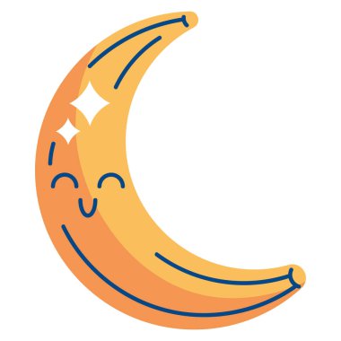 Tropikal Muz Meyve Elementinin Basit Düz Tasarımı