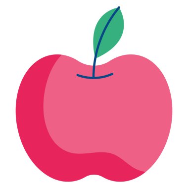 Lezzetli Elma Meyvesi Düz Çizim