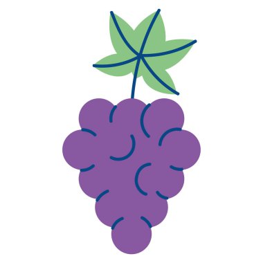 Düz Tasarımda Üzüm Vektörü Simgesi