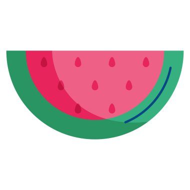 Karpuz Vektör Simgesi Düz Biçimi