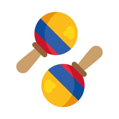 Geleneksel Latin Müzik Maracas Kolombiya Renkleri
