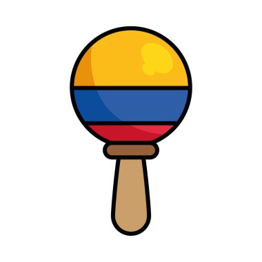 Geleneksel Latin Müzik Maracas Kolombiya Renkleri