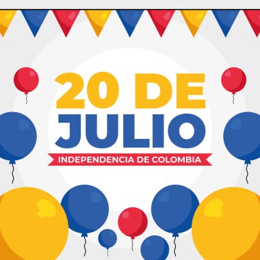 Renkli 20 Temmuz Kolombiya Vatanseverlik Postası