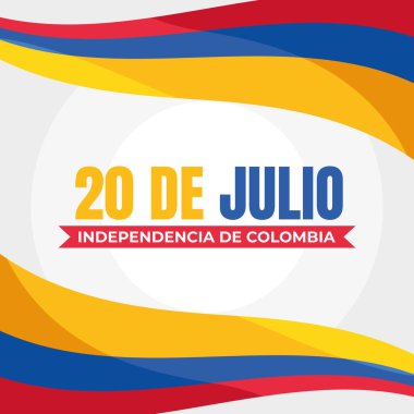 Renkli 20 Temmuz Kolombiya Vatanseverlik Postası