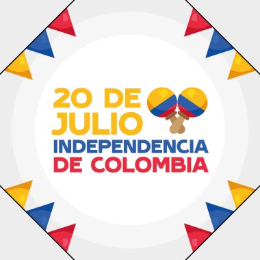 Renkli 20 Temmuz Kolombiya Vatanseverlik Postası