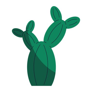 Düz Tarzlı Botanik Çöl Bitki Çizimi