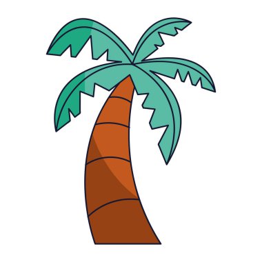 Doğa Temalı Şablonlar için Asgari Palmiye Ağacı Sanatı