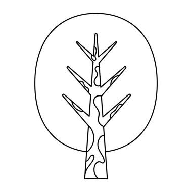 Çevre dostu projeler için Düz Stil Vektör Ağacı