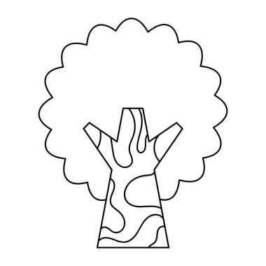 Çevre dostu projeler için Düz Stil Vektör Ağacı