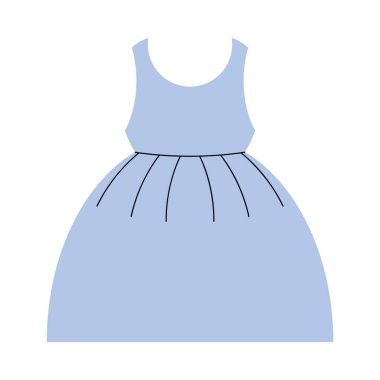 Moda Şık Elbise Düz Çizim