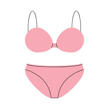 Modern Sütyen ve Tanga Vektör Koleksiyonu