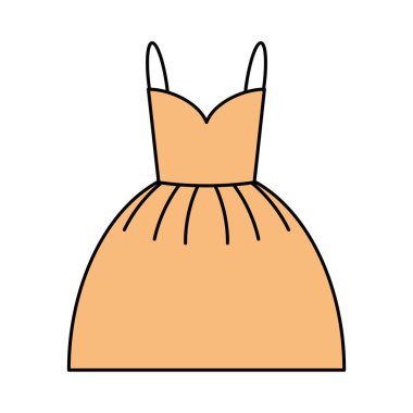 Moda Şık Elbise Düz Çizim