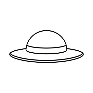 Moda Yaz Şapkası Vektör İllüstrasyonu