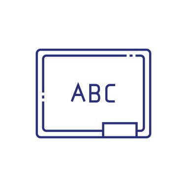 Sınıftaki Bir Tebeşir Tahtasının Vektör İllüstrasyonu