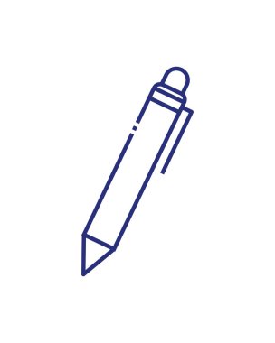 Okul ve ofis için tükenmez kalemin vektör illüstrasyonu