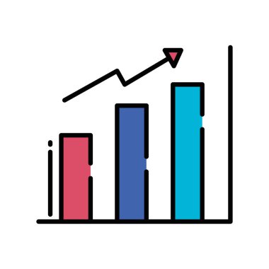 İstatistiksel Büyüme Simgesi İş ve Analiz Temsilcisi