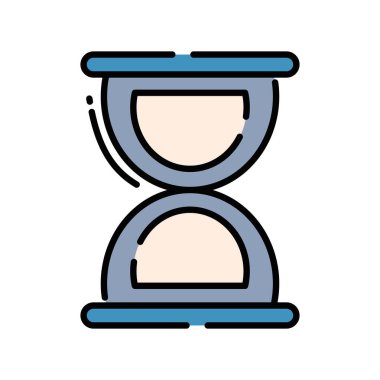 Klasik Kum Zamanlayıcısı Simgesi Temsil Zamanı ve Geri sayım